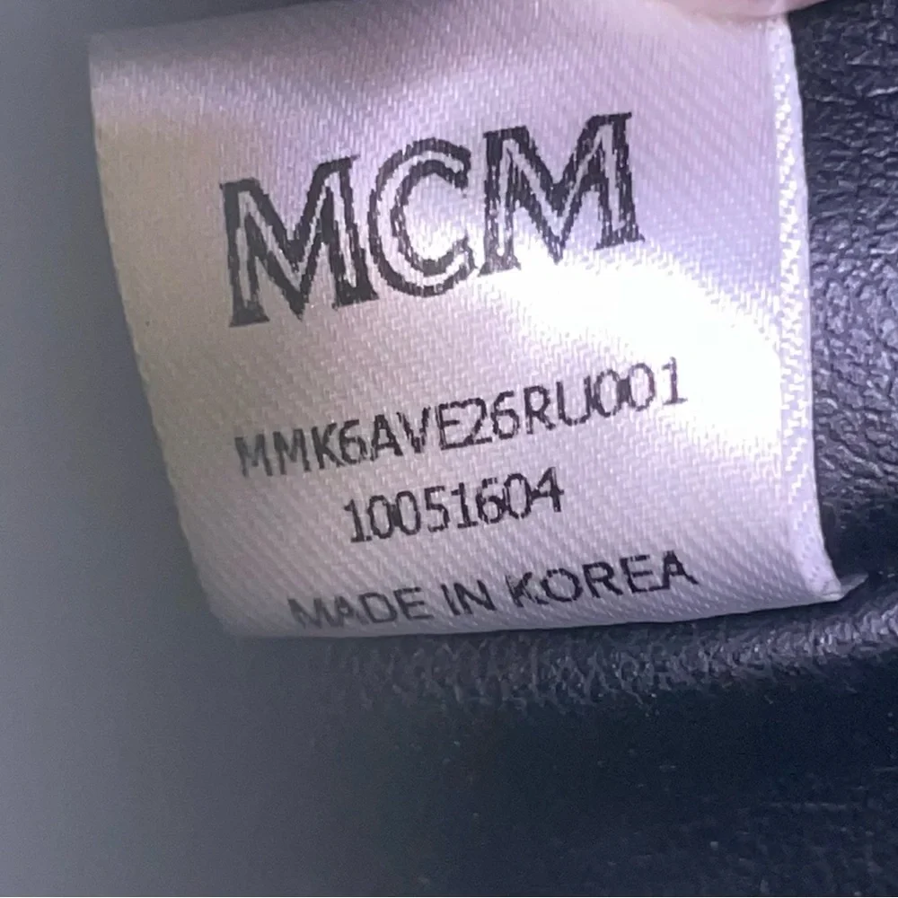 MCM VISETOS SMALL STARK SIGNATURE MONOGRAM LOGO BACKPACK BOOKBAG RUBY RED $720 - Picture 4 of 16